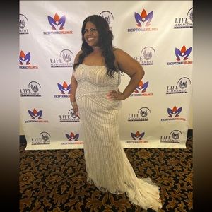 Bedazzled White Gala or Wedding Dress